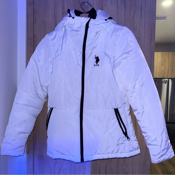 U.S. Polo Assn. Jackets & Blazers - U.S. Polo Assn. White Puffer Jacket